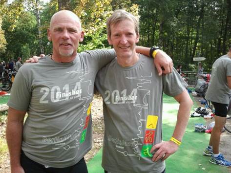 2014 Triathlon Berlin Man Uwe und Axel