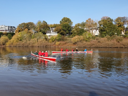 2019 Gaensefahrt 3 Alle 4 Boote sind angekommen